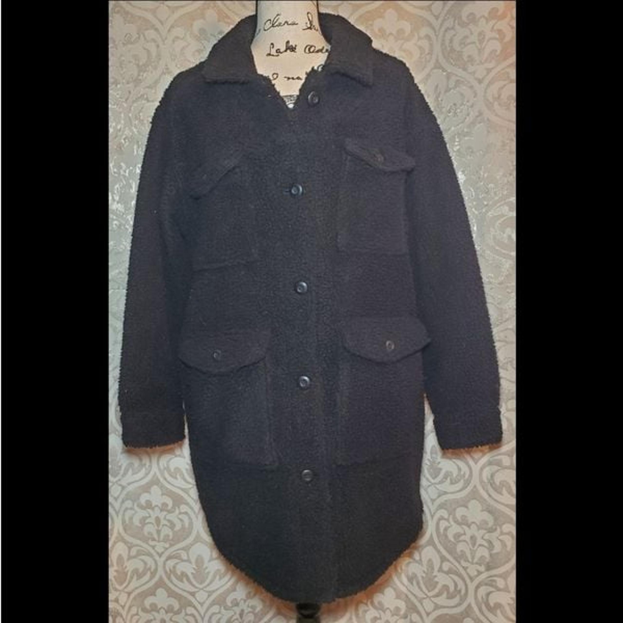 Black Teddy Sherpa Long Shacket - American Eagle