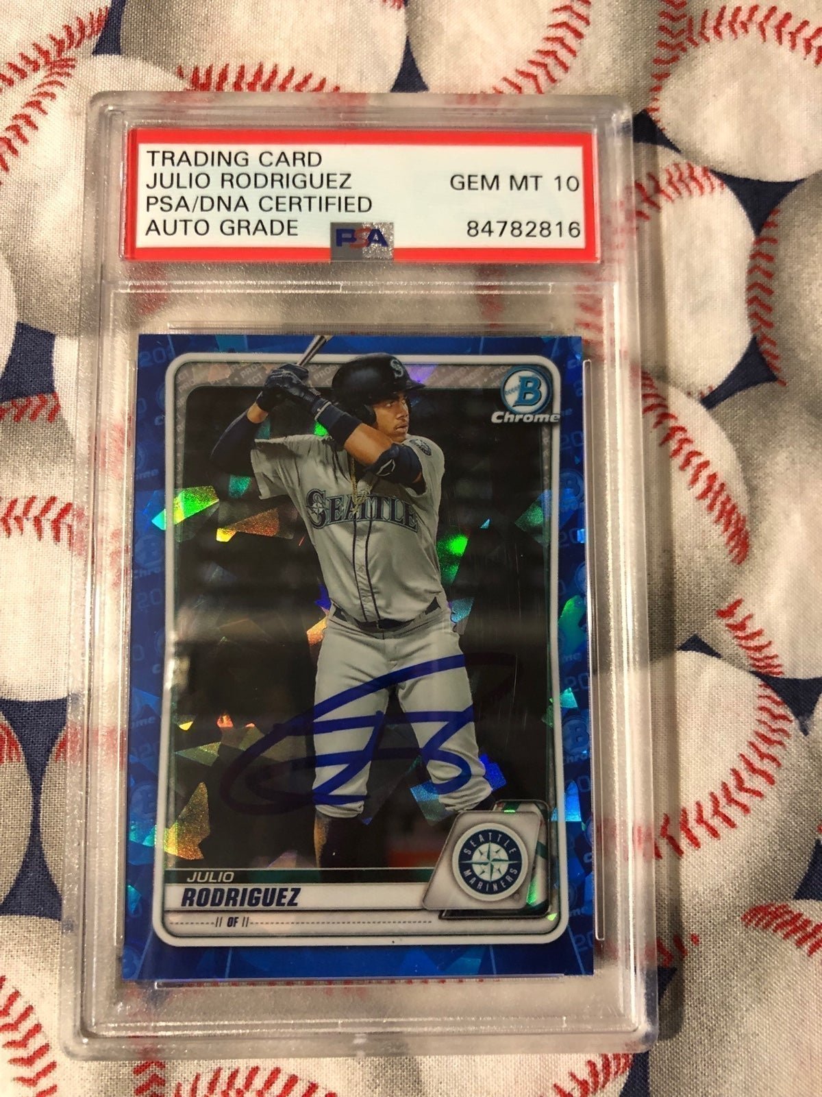 Julio Rodriguez gem 10 sapphire auto psa