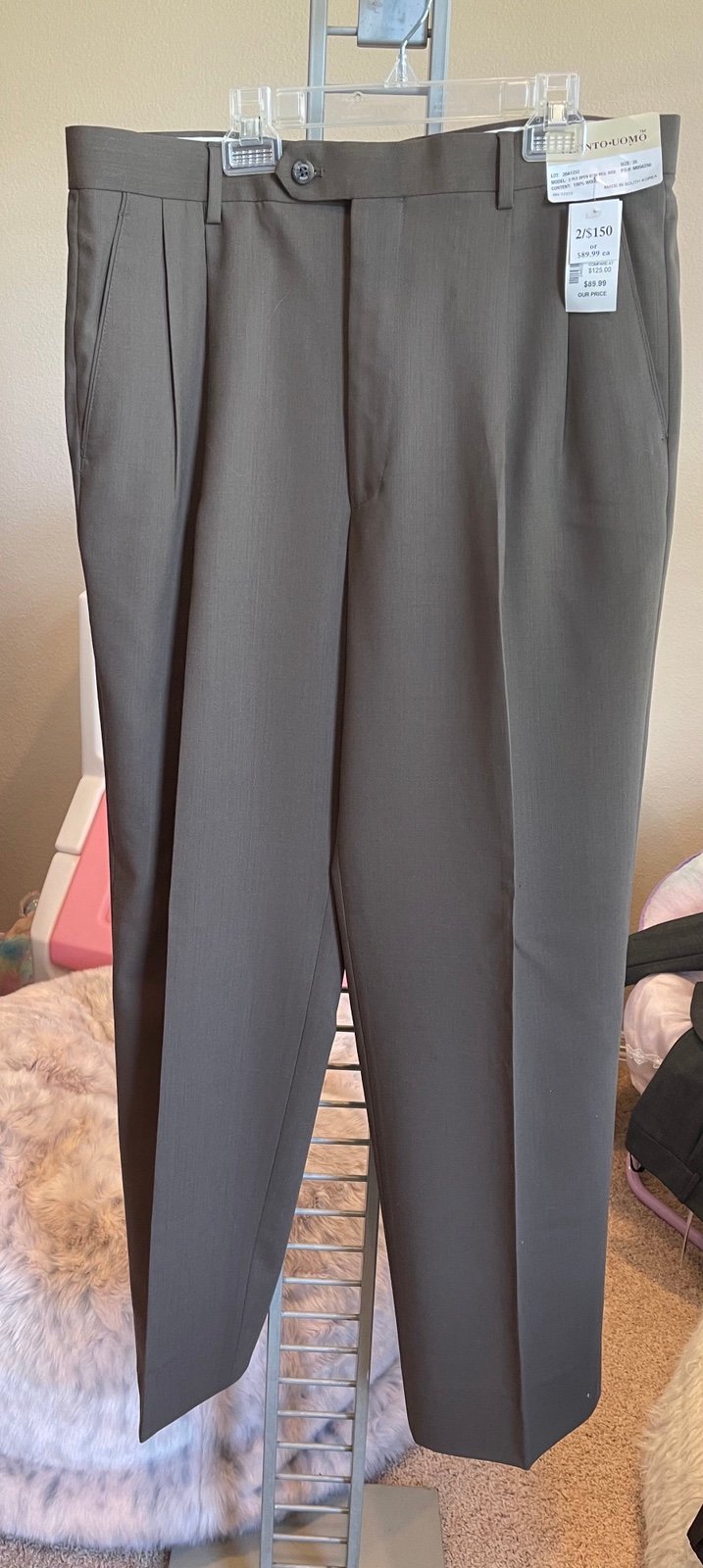 New W/Tag Men’s Dress Slacks Size 35 Retail 125