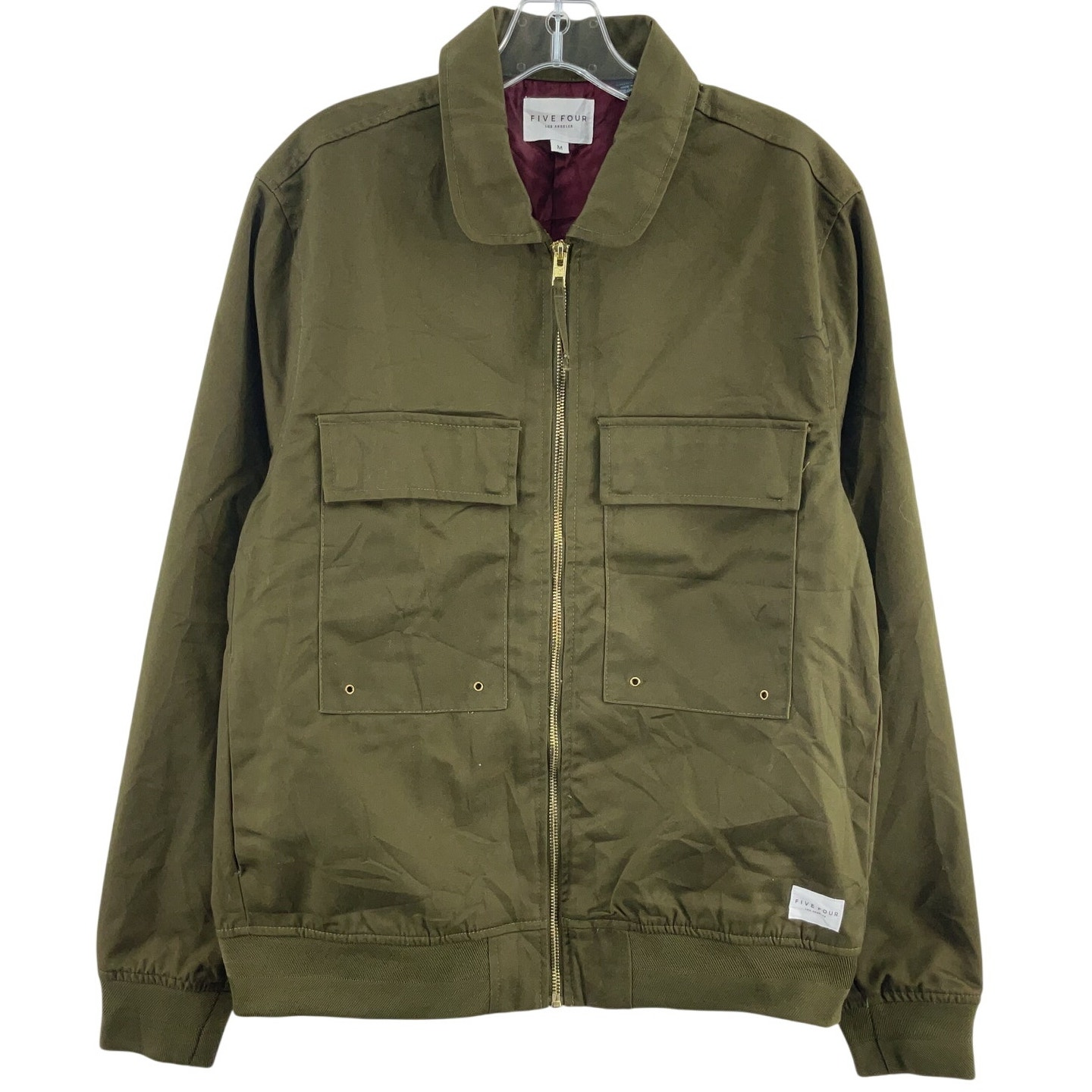 Five Four Army Green Full-Zip Bomber Jacket Men’s Medium Cotton Blend NWT