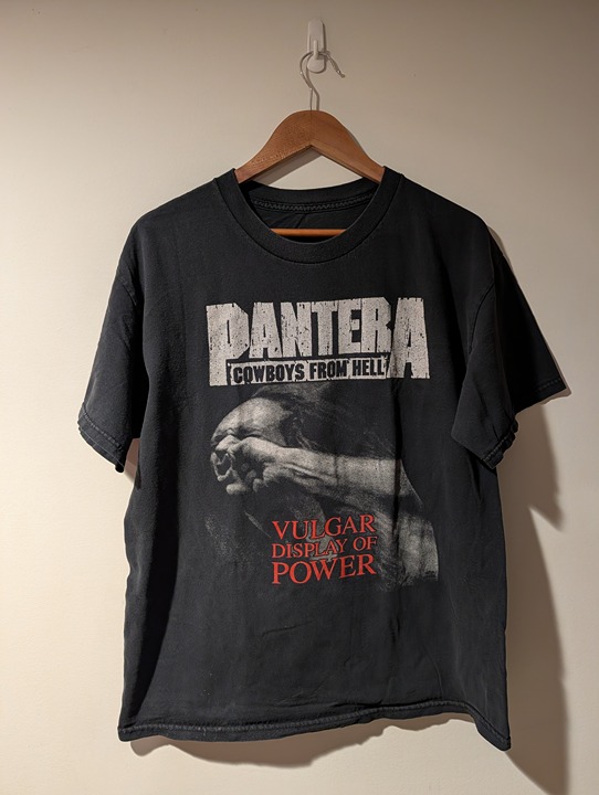 Vintage Y2K Pantera Cowboys From Hell Vulgar Display of Power Medium T-Shirt