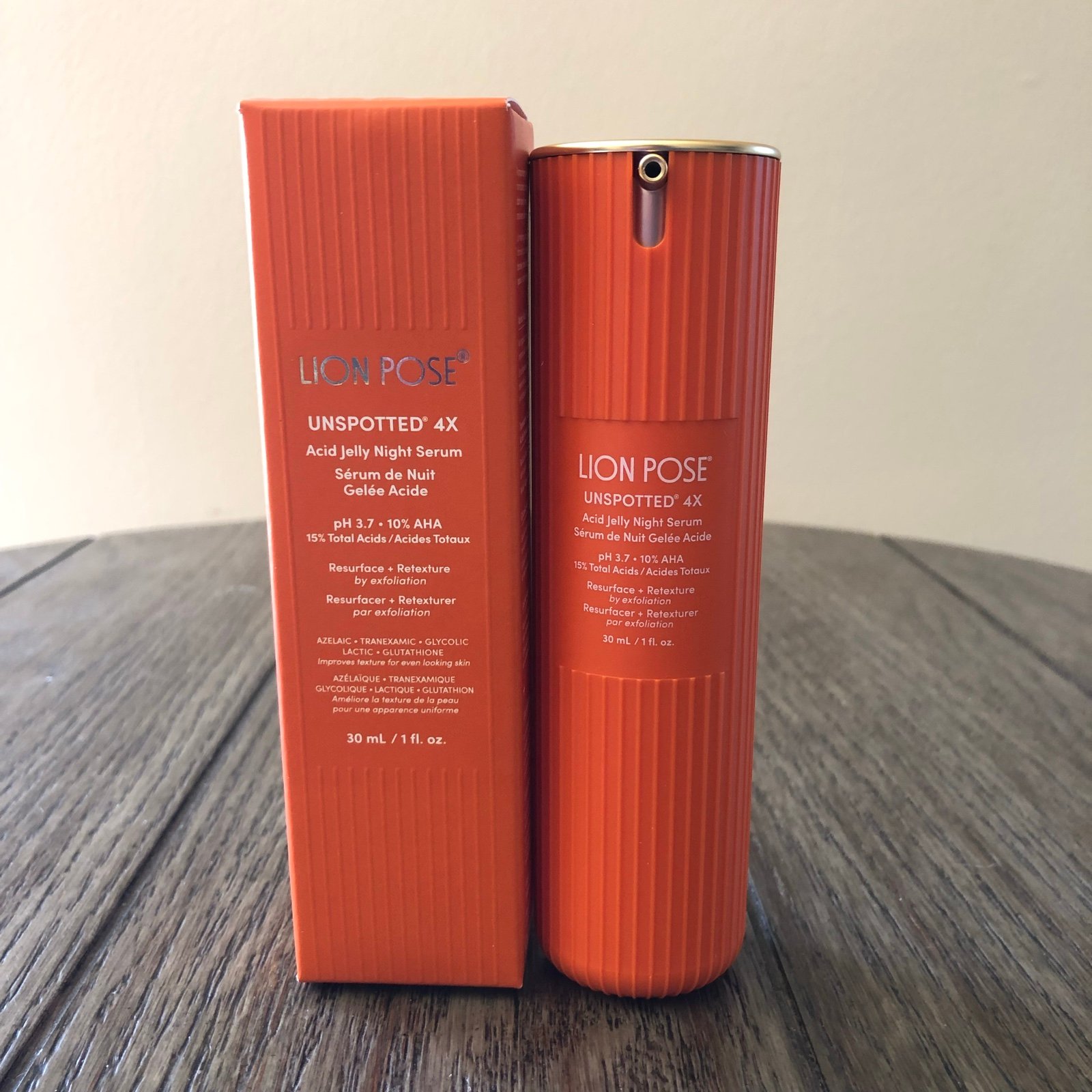 NEW Lion Pose Unspotted 4X Acid Jelly Night Serum 30 ml