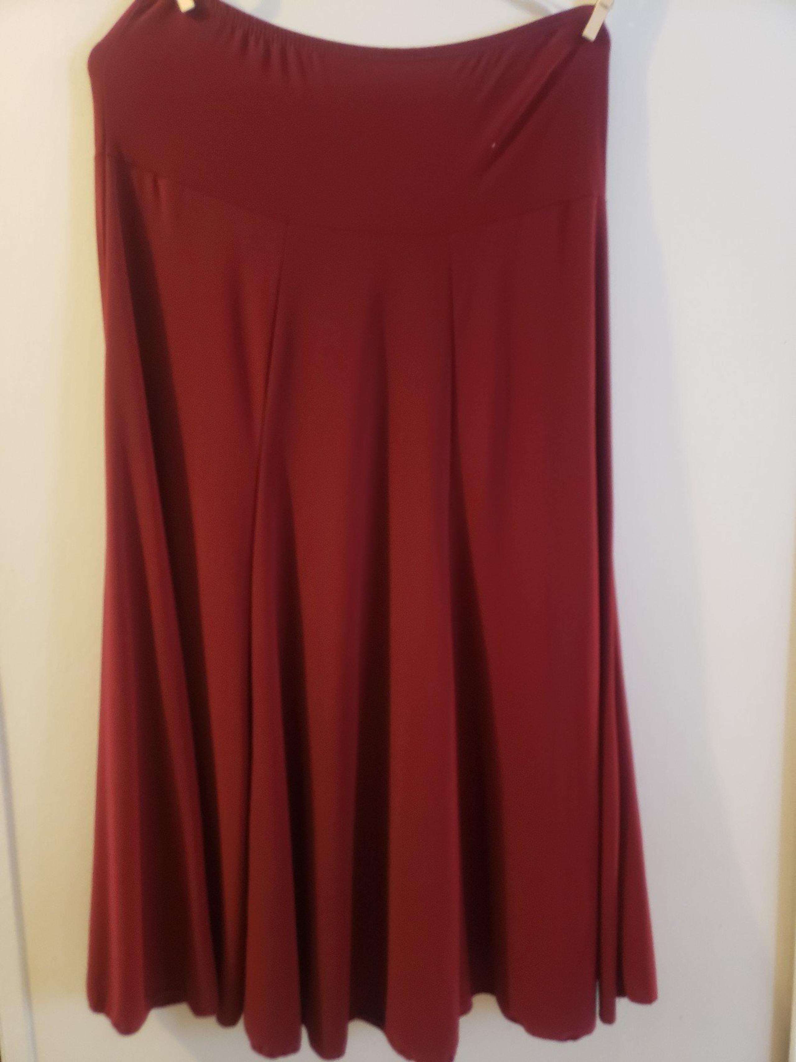 Womens Jason maxwell maroon midi length skirt medium