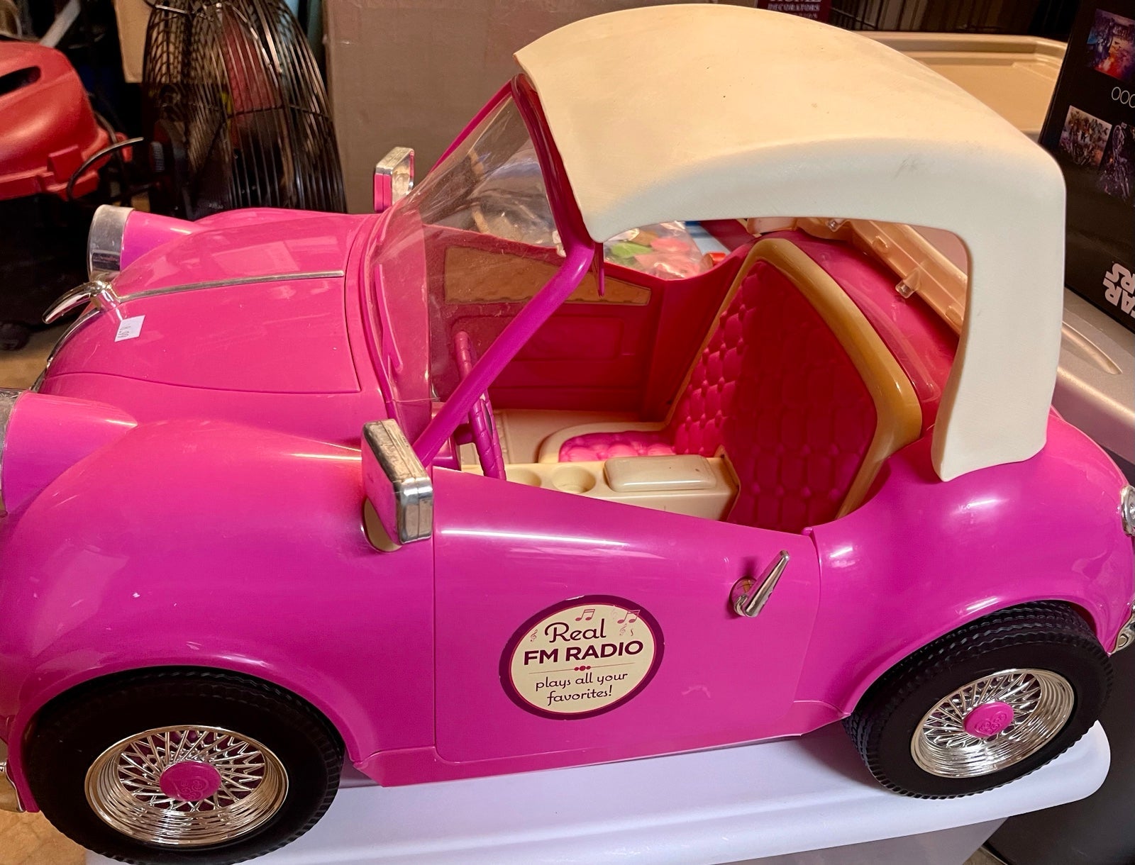 Our Generation pink convertible cruiser car