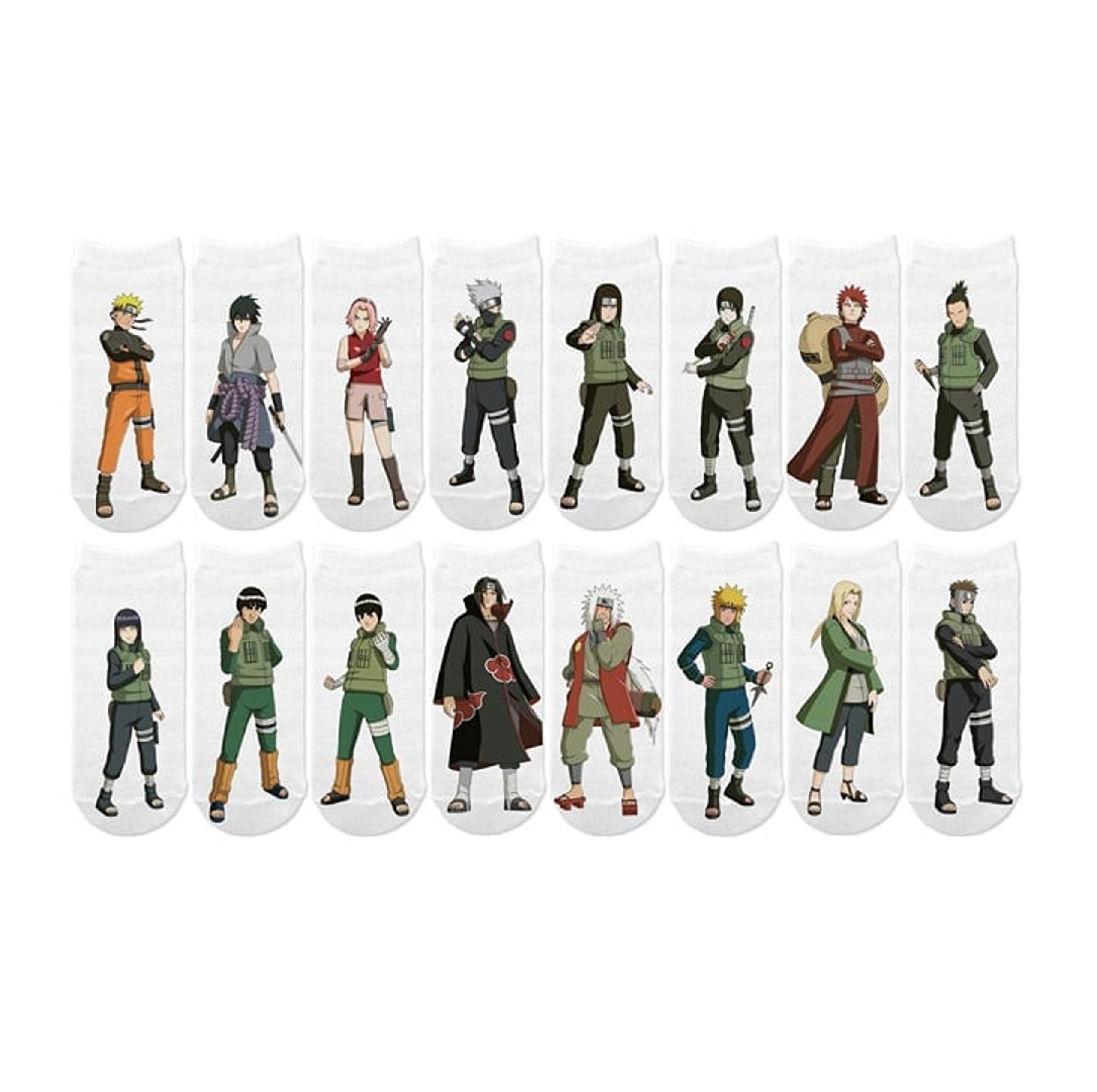 16 Naruto Shippuden Mix & Match Ankle Socks No-Show Anime Manga Merch Cosplay