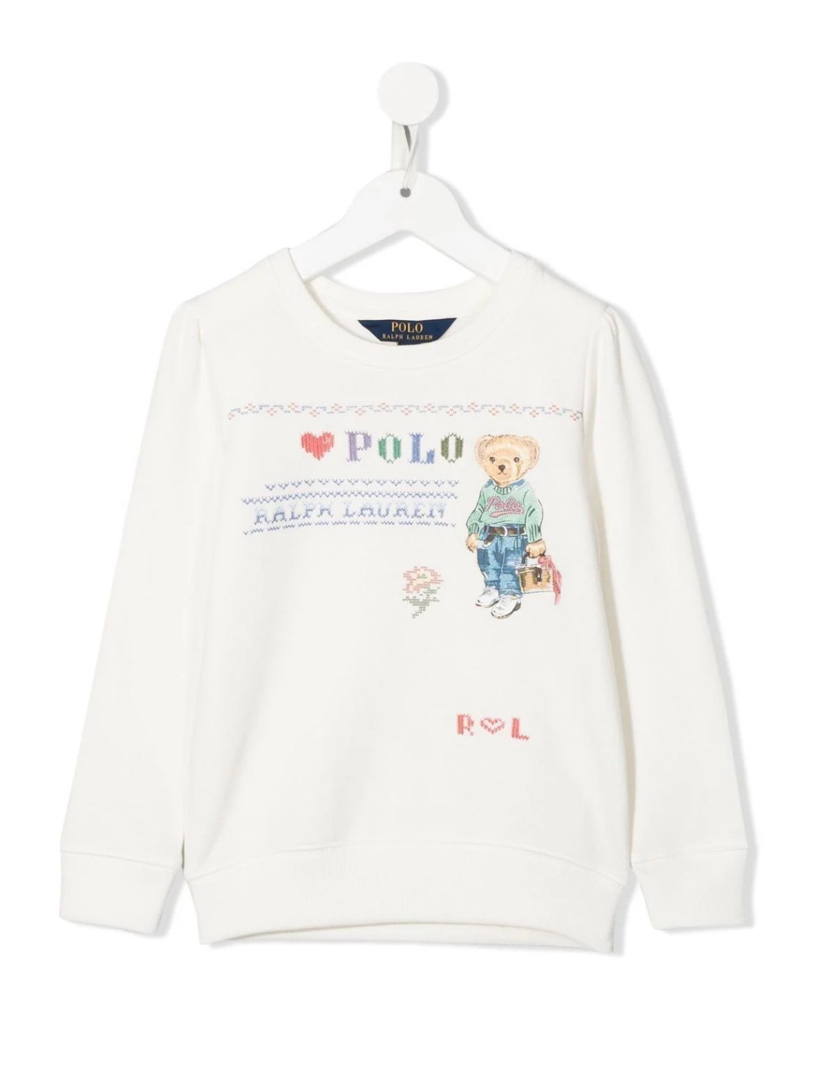 Ralph Lauren Polo Bear Embroidered Fleece Sweatshirt Girls size 5