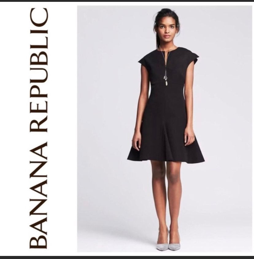 banana republic little black dress