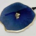 QI wireless charger pad, dark navy gold Geode agate resin. IPHONE 8 and newer, S