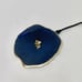 QI wireless charger pad, dark navy gold Geode agate resin. IPHONE 8 and newer, S