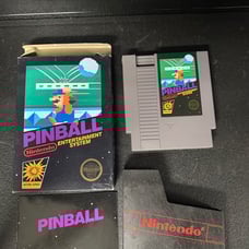 Nintendo NES Pinball CIB 5-Screw UNPUNCHED HANGTAB - See pictures.