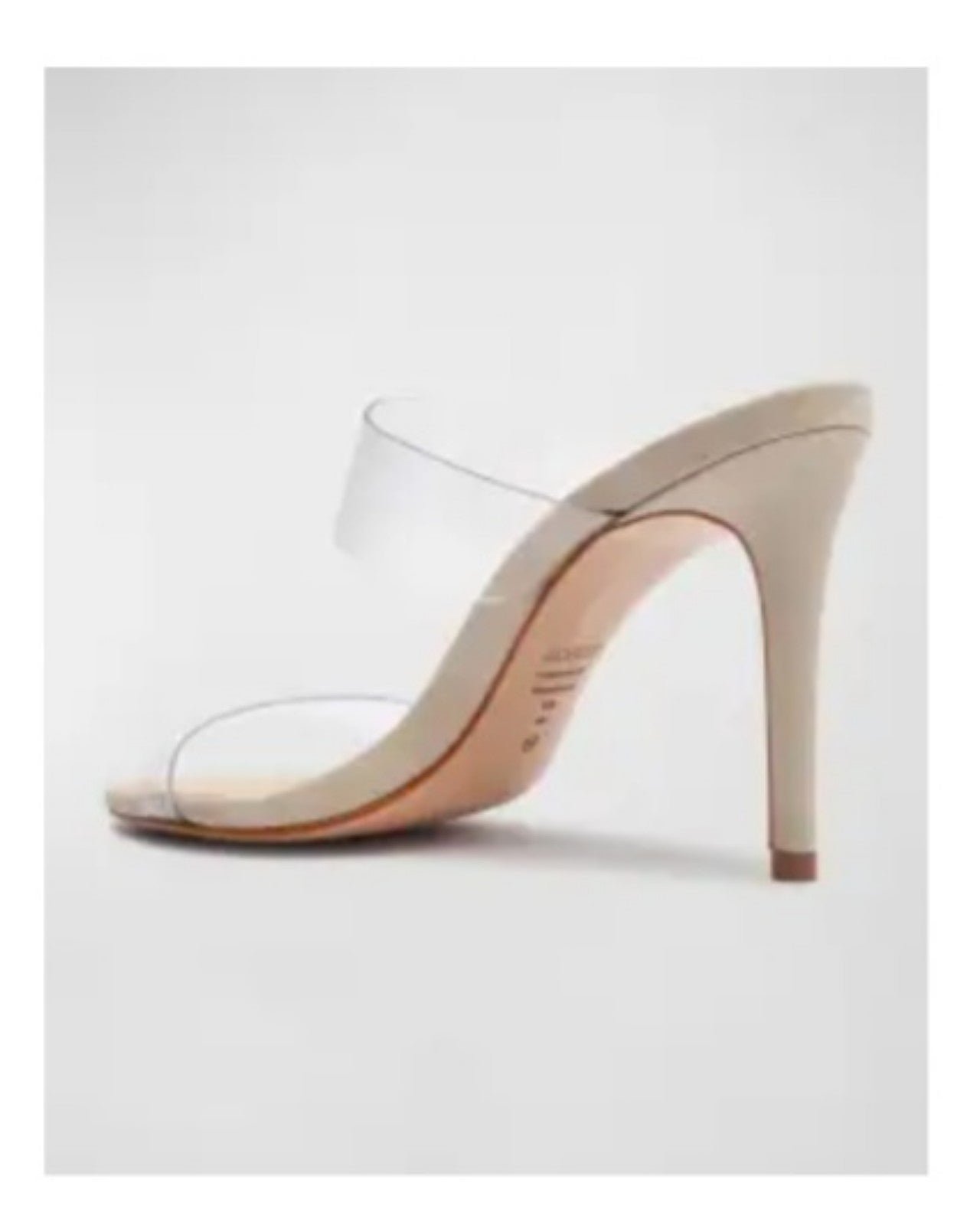 SCHUTZ ARIELLA VINYL AND LEATHER SANDAL.