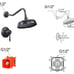 Bathroom Shower Head Faucet Valve G1/2