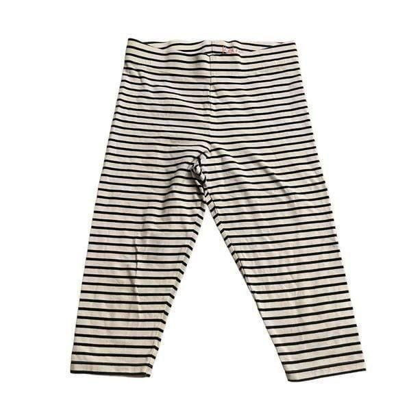 Boden White Navy Stripes Cotton Jogger Leggings Girl Capri Pants SZ 11-12