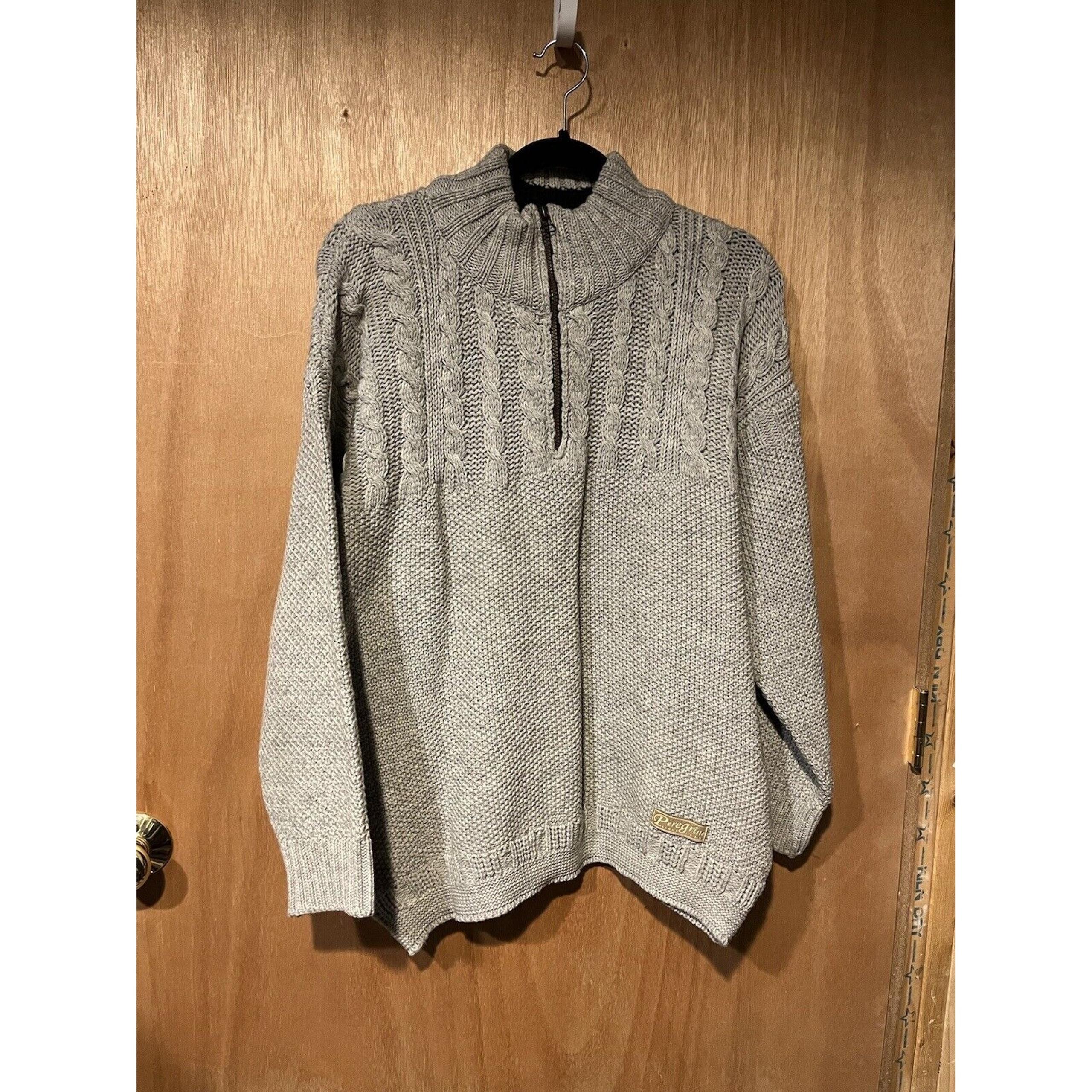 Peregrine XXL Wool Fisherman's Sweater 1/4 Zip