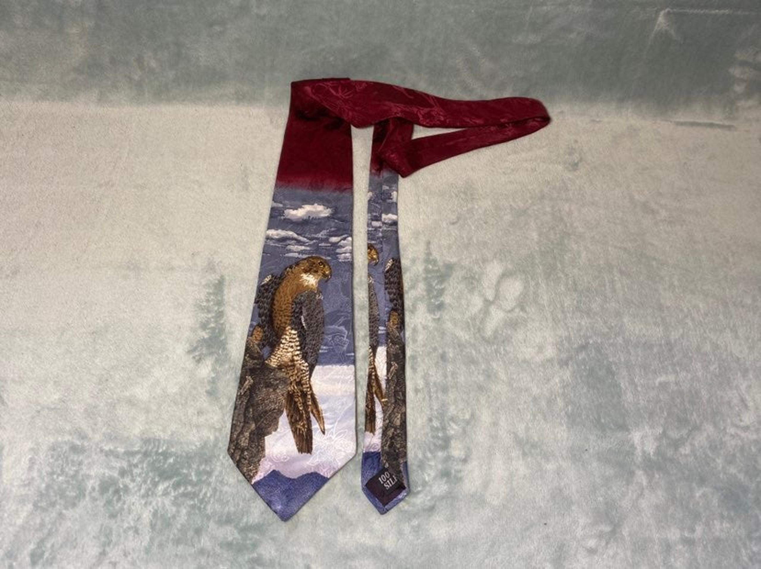 Endangered Species Peregrine Falcon Silk Tie