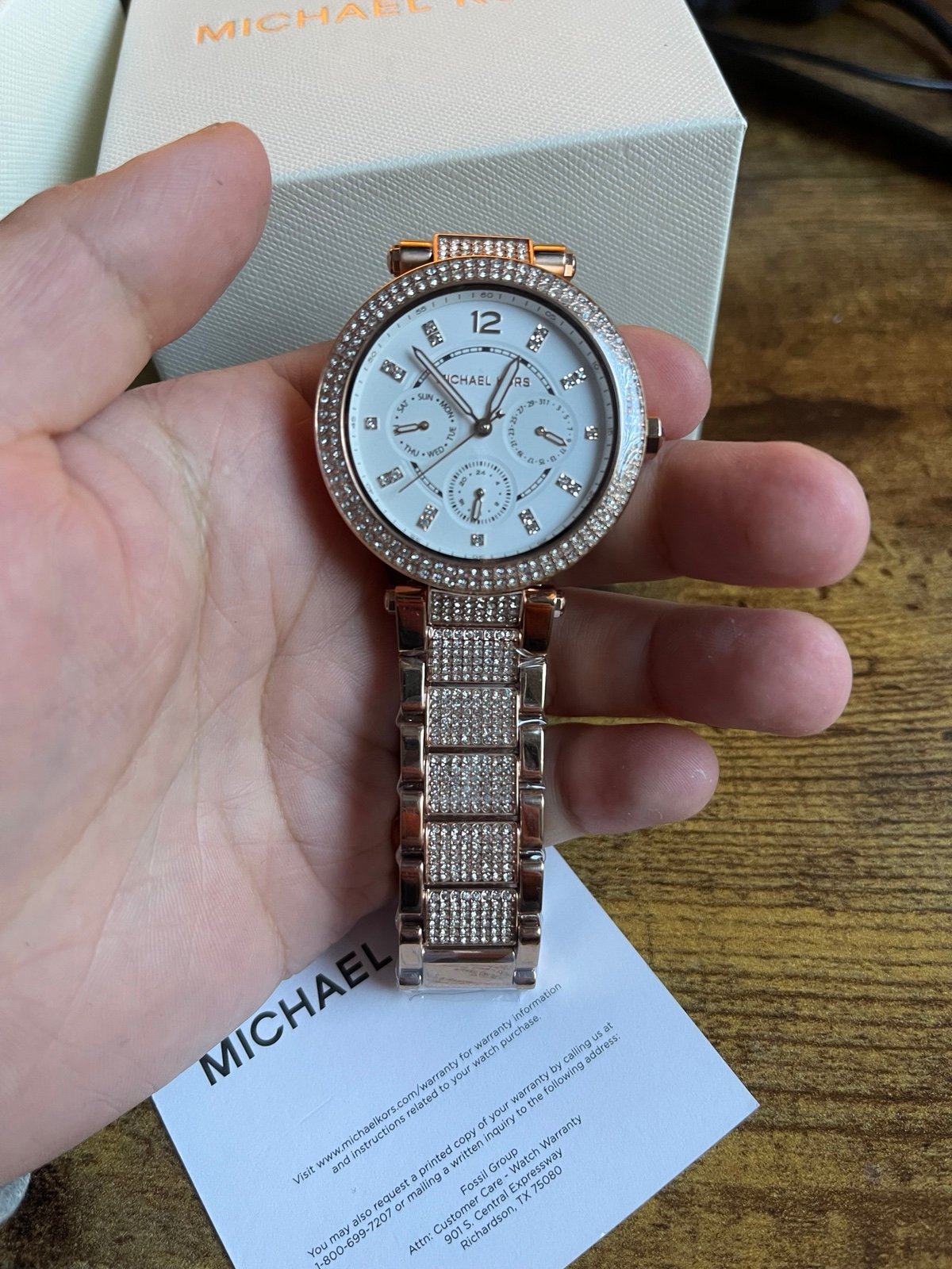 Michael Kors Rose-Tone Parker Rose Stainless Steel Watc