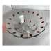 Bowl Fruit Compote Red Teardrop Indiana Class Pedestal Scalloped Edge Fruit