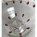 Bowl Fruit Compote Red Teardrop Indiana Class Pedestal Scalloped Edge Fruit
