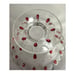 Bowl Fruit Compote Red Teardrop Indiana Class Pedestal Scalloped Edge Fruit