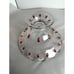 Bowl Fruit Compote Red Teardrop Indiana Class Pedestal Scalloped Edge Fruit