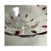 Bowl Fruit Compote Red Teardrop Indiana Class Pedestal Scalloped Edge Fruit