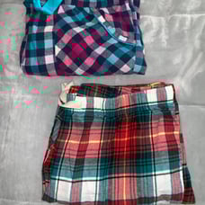 Plaid pajamas bundle size large