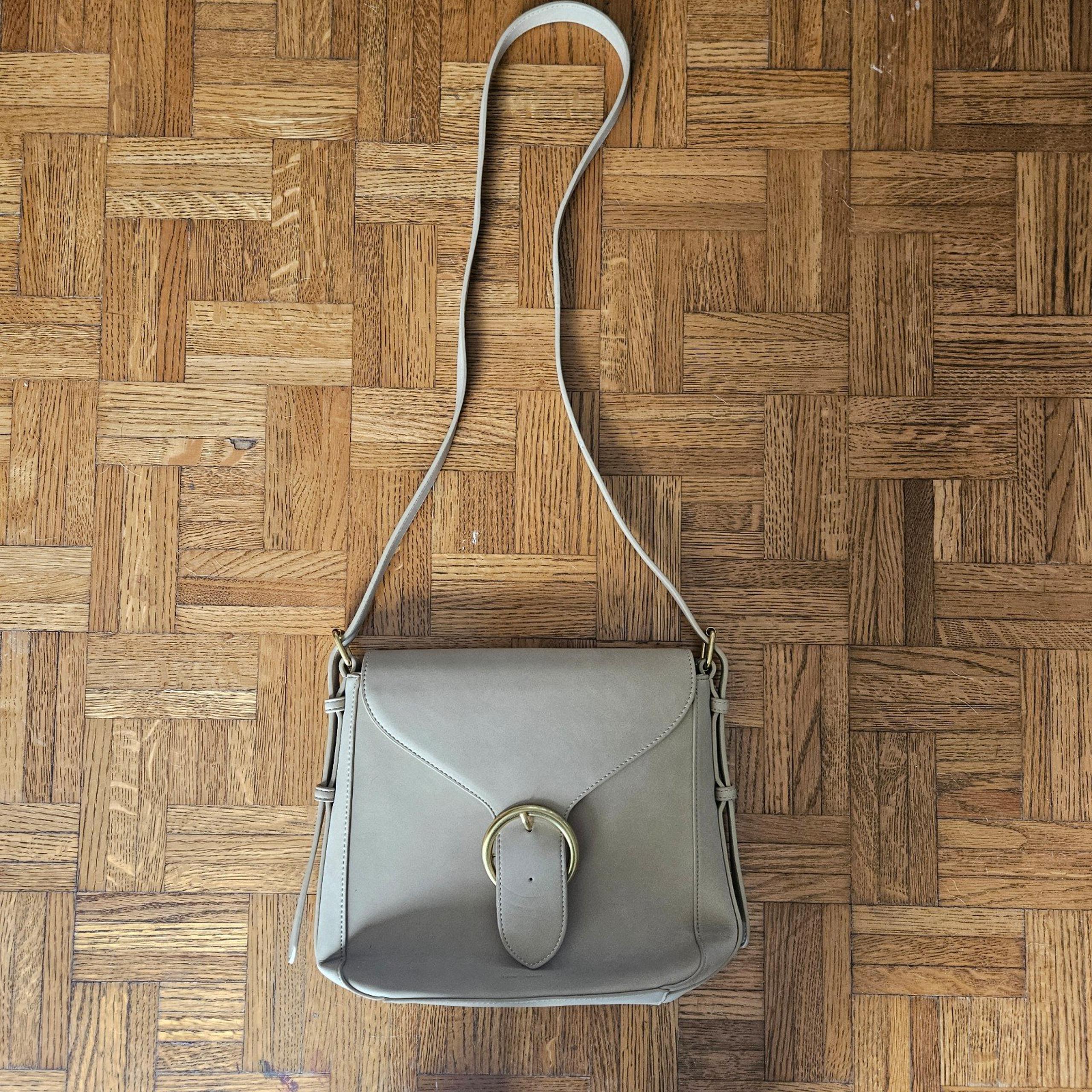 Pixie Mood Scarlette Crossbody Cream With Gold Hardware & Buckle Vegan Leather