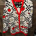 Hello kitty women’s cardigan sweater crewneck size large AOP