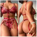 NEW call me over embroidery lingerie set