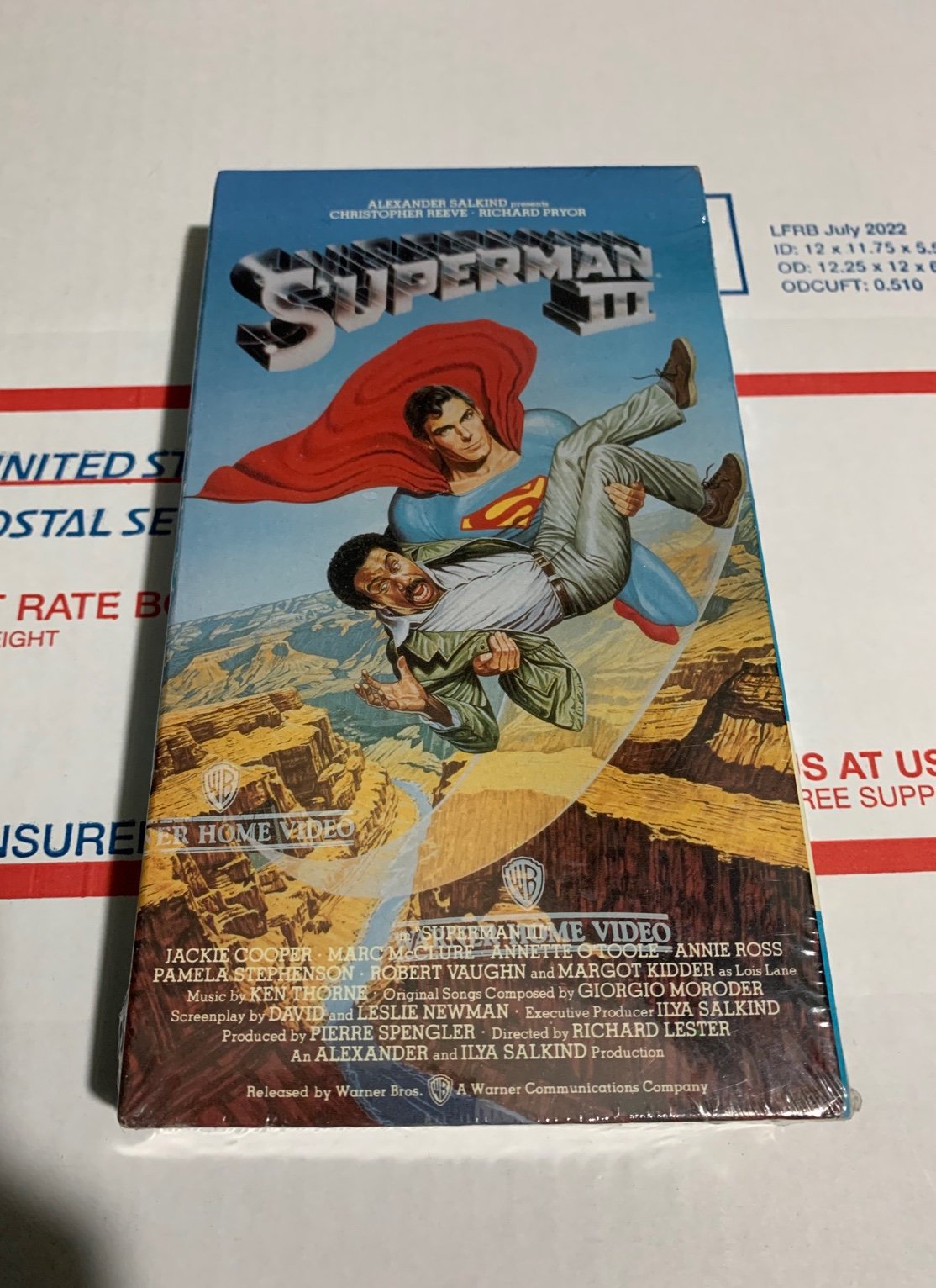 Superman 3 1983 VHS SEALED Wraparound Warner Home Video Richard Pryor