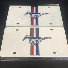 Mustang Brand New Front Vanity Metal Plate Frame Holder (2 Pack)