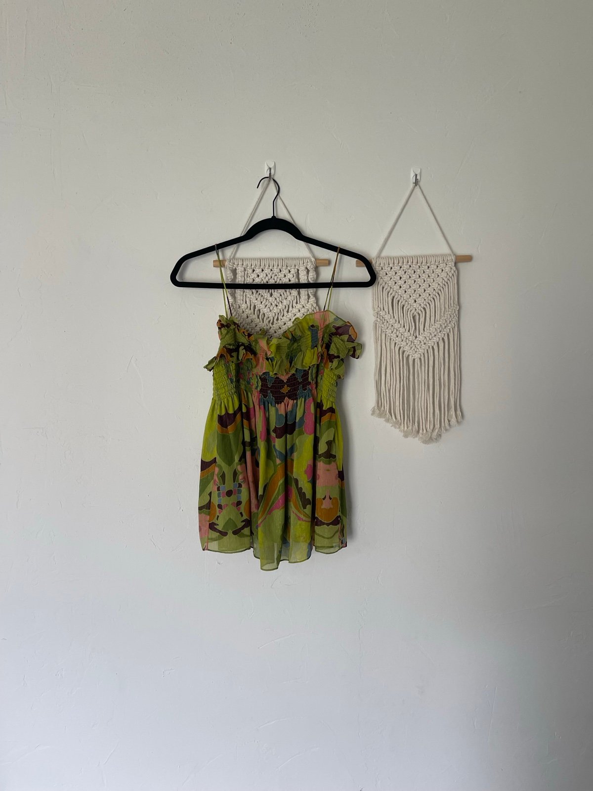 Diane Von Furstenberg Silk Floral Babydoll Tank Top