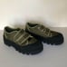 Anthropologie Silent D Prolz Platform Sneakers Green Utility Utilitarian Size 38