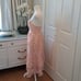 Club Monaco Womens Nanhah Light Peach Lace Midi Spaghetti Strap Party Dress S-2