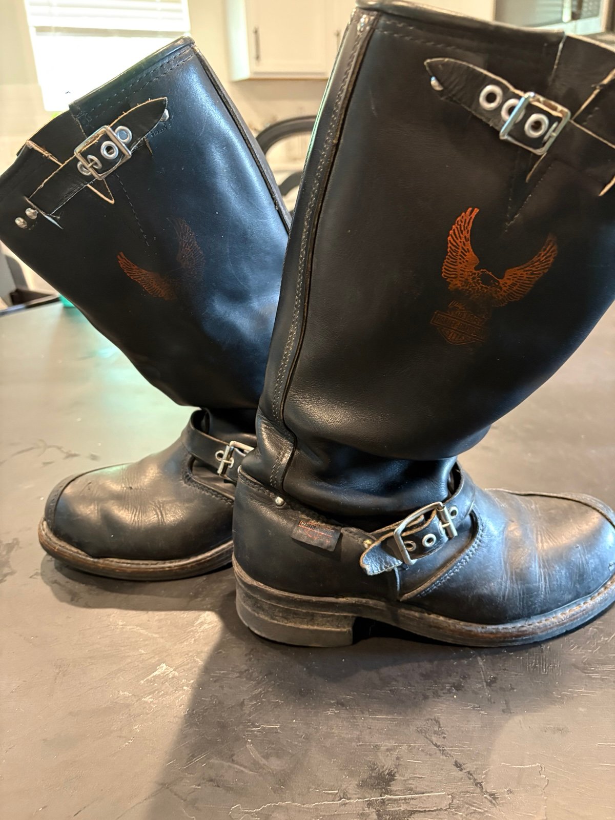 Vintage 1980s Harley Davidson engineer boots