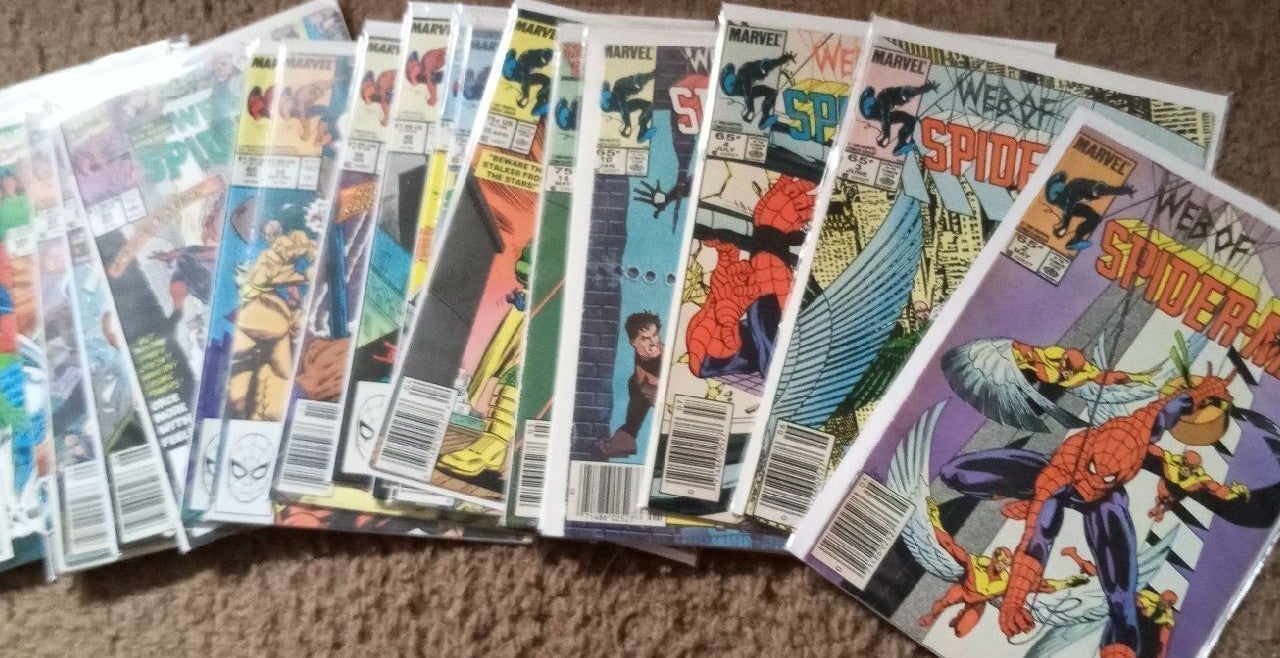 Web of spiderman comic lot