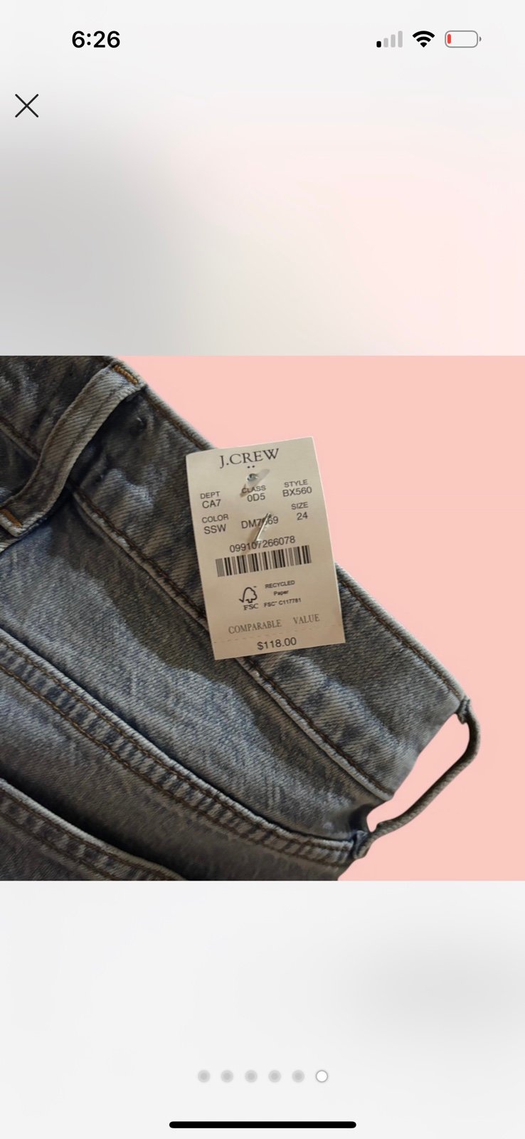 Jcrew wide leg cropped jeans. Brand new size 24