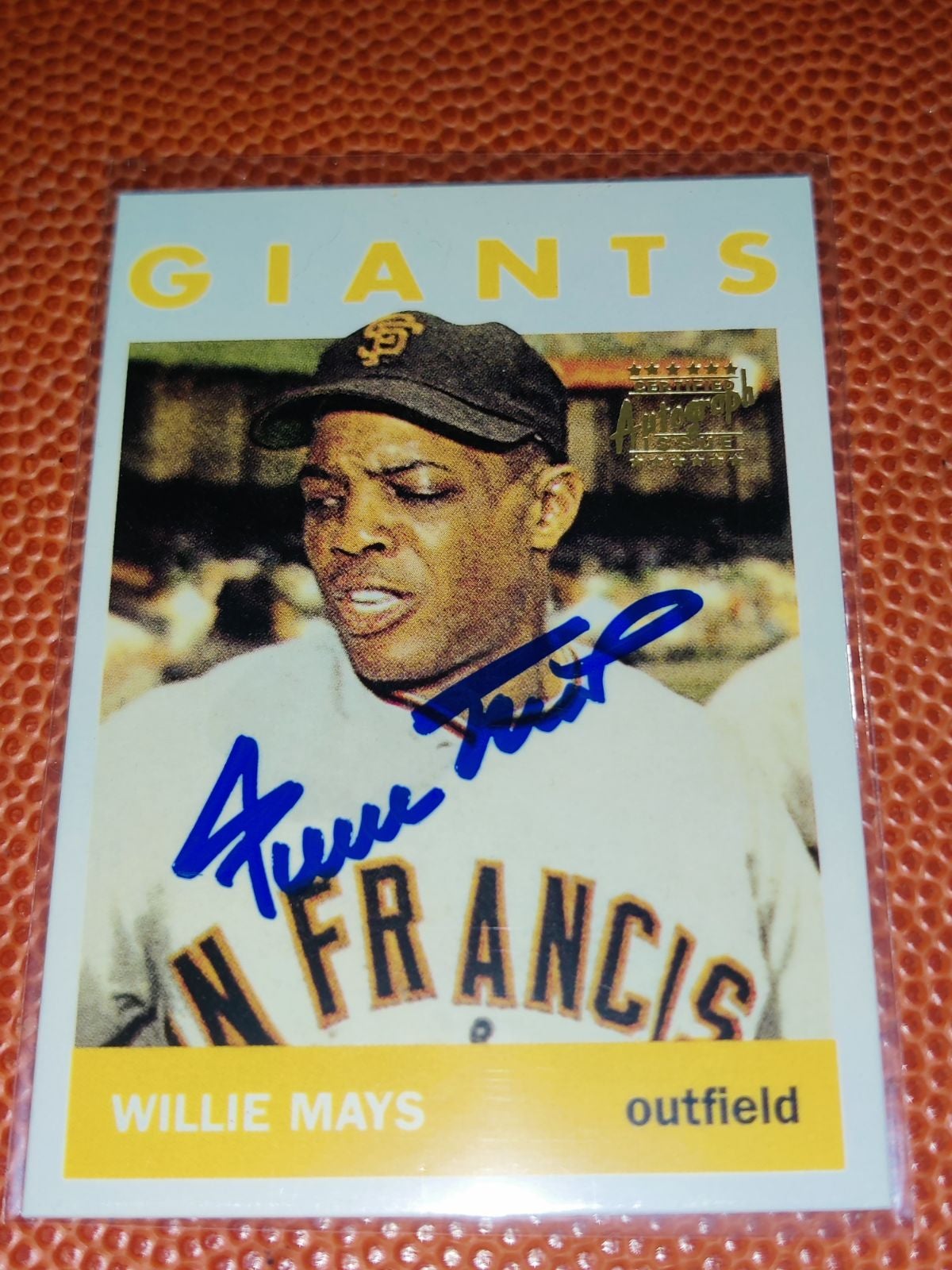 Willie Mays 1964 Topps Autograph card
