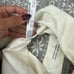 NWT Massimo Dutti Off White One Piece Open Back Swimsuit Size Large