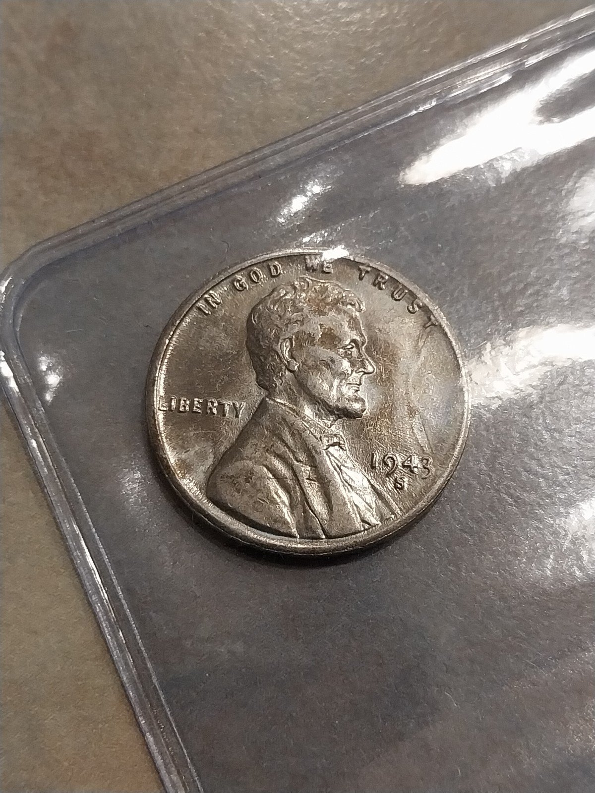 Lincoln Penny 1943S Zinc-Coated Stell US Coin