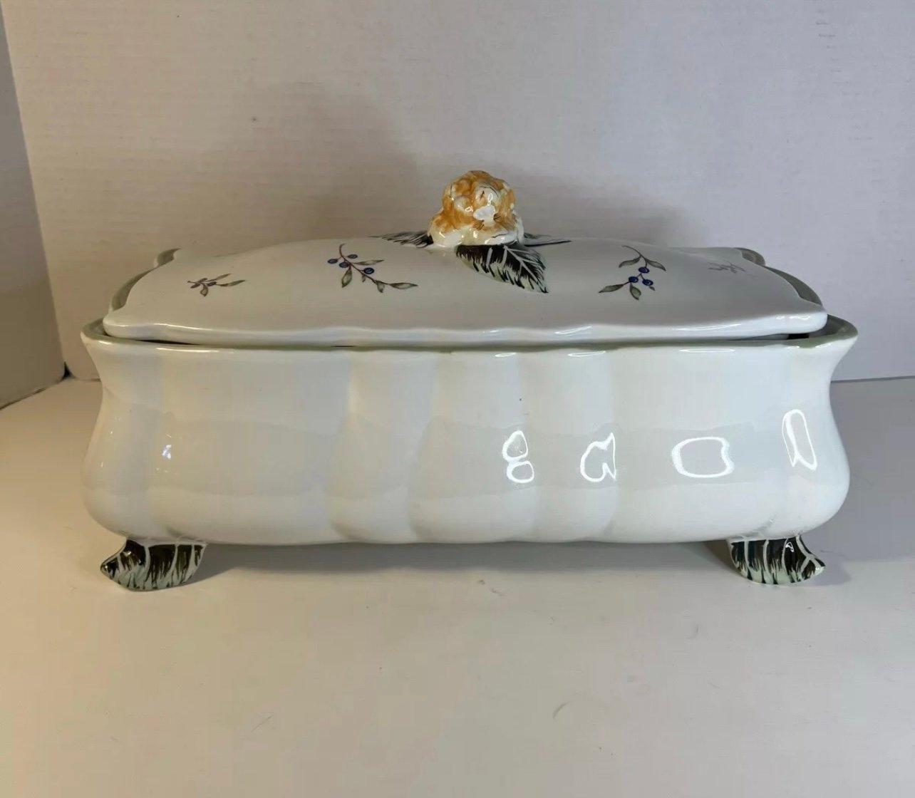 Princess House Exclusive Vintage Garden Casserole Dish With Lid Floral