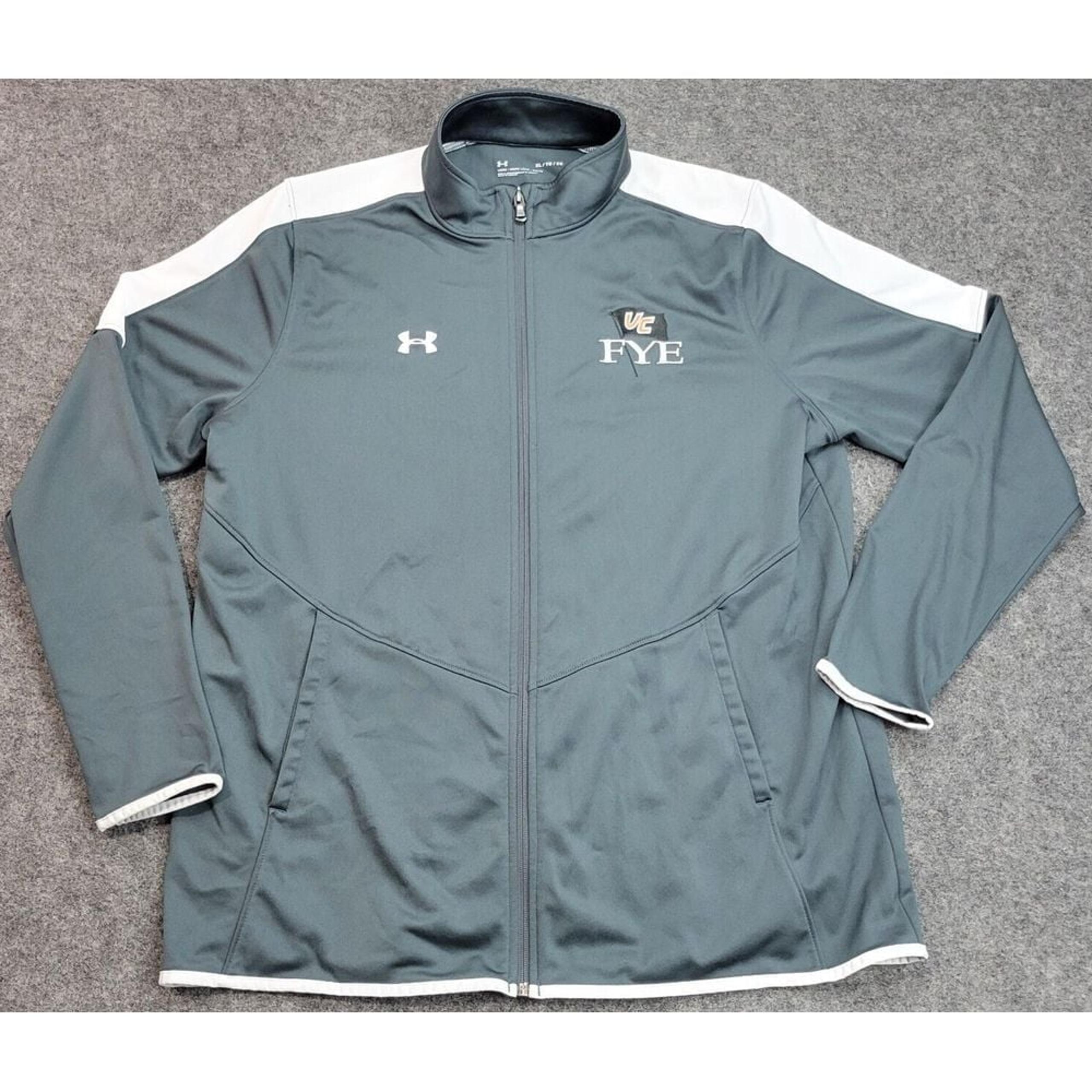 Under Armour Rival Mens Jacket XL Gray Outdoor Stretch Active Gym Workout