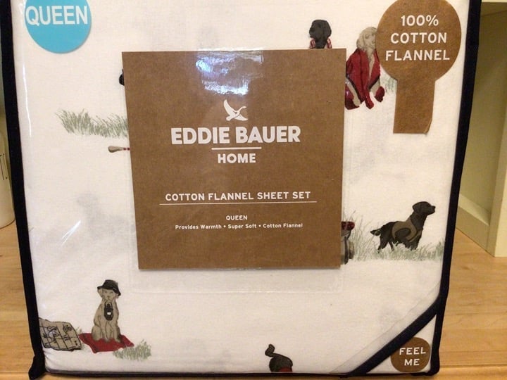 Eddie Bauer Retriever Fun Cotton Flannel QUEEN Sheet Set
