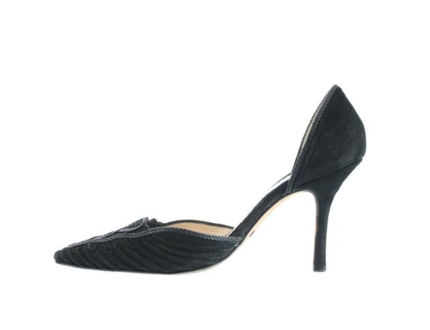 ARMANI Black Suede Pointed Toe Pumps