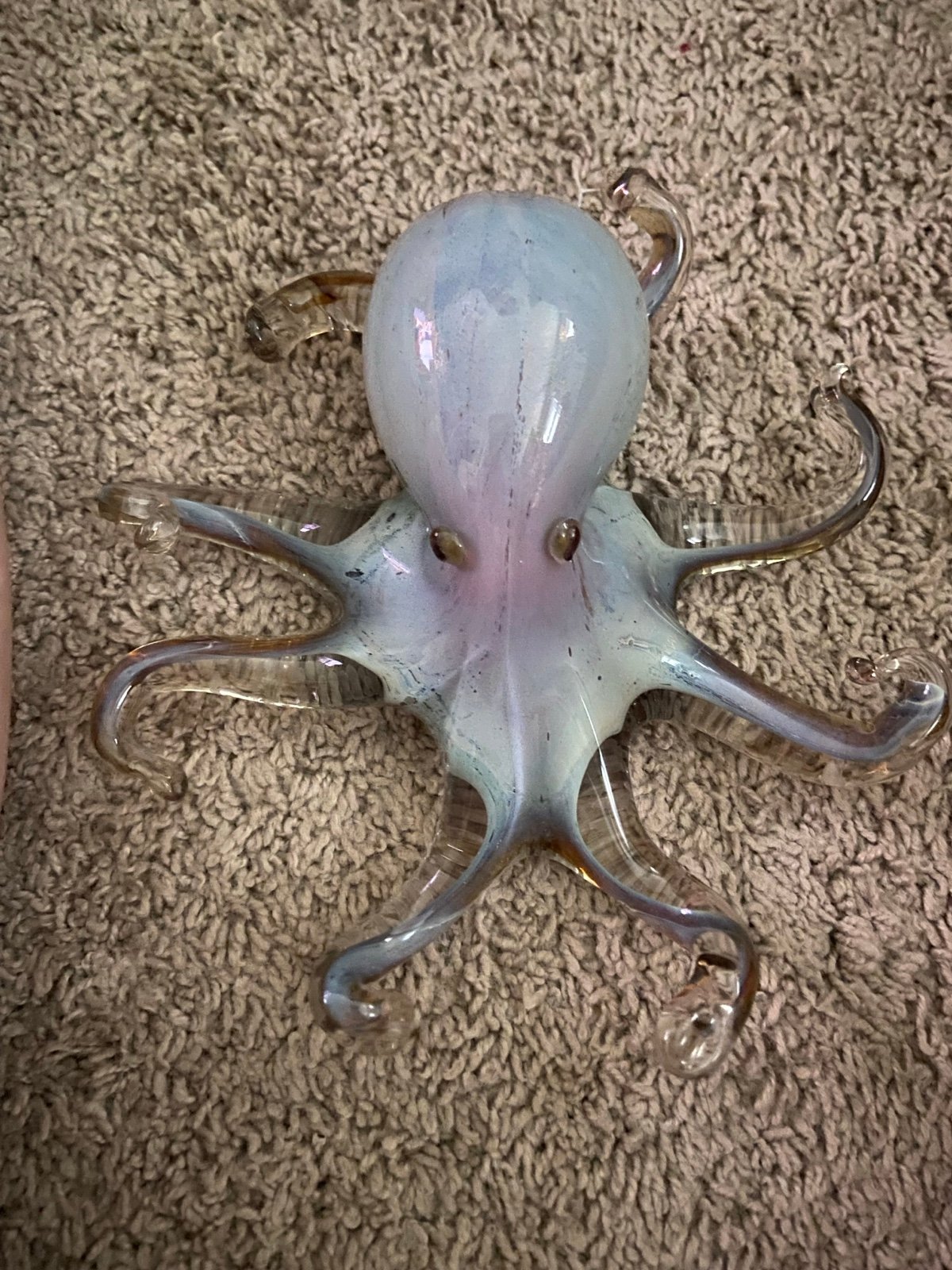 NEW Dynasty Gallery Hand Fused Vinci Glass Octopus Purple