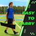 ⭐Soccer Goal 12'x6 Set of 2 Portable Soccer Net for Backyard w/Frame & Bag White
