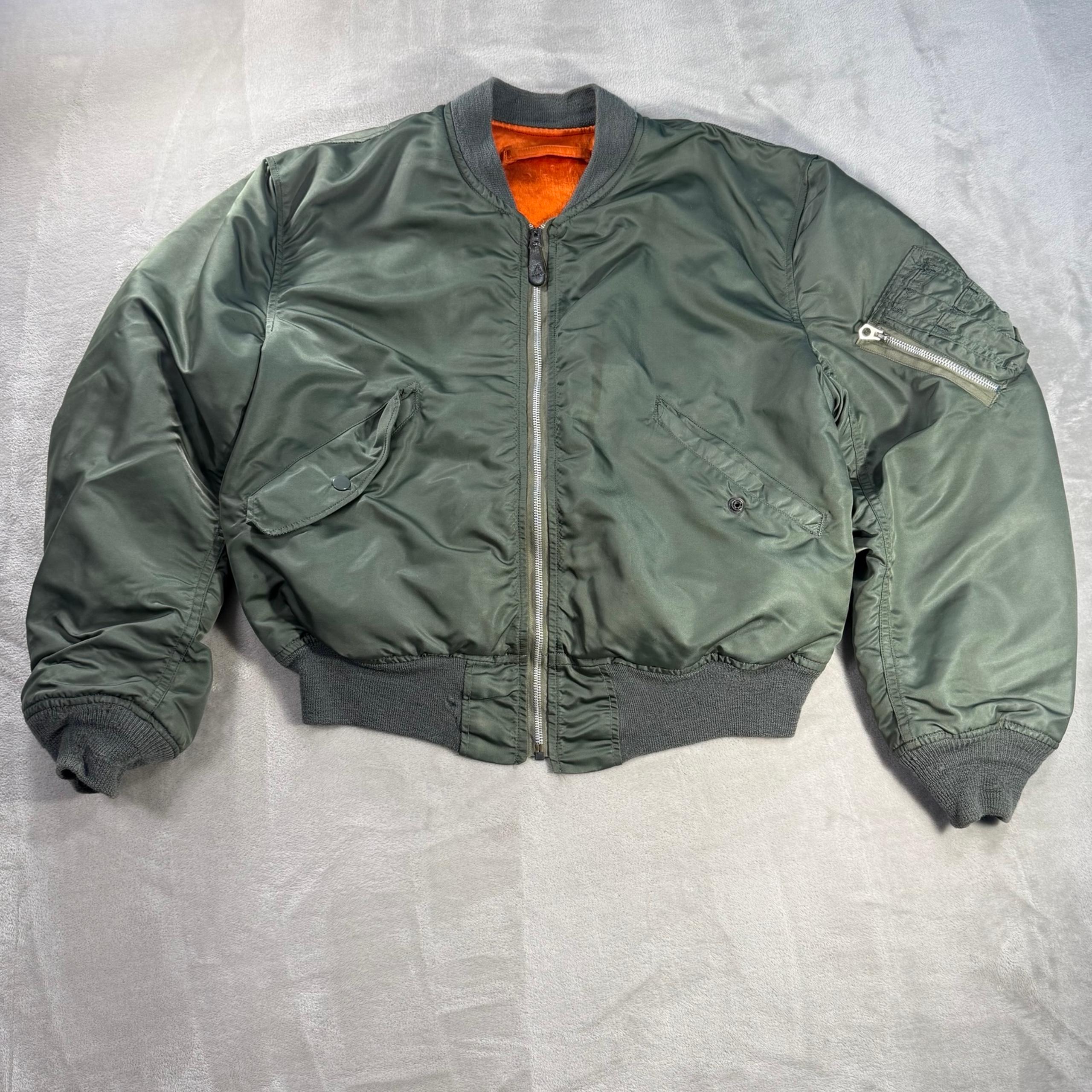 1973 Vietnam Alpha USAF L-2B Flight Jacket MIL-J-7448J U.S. Air Force Sz L