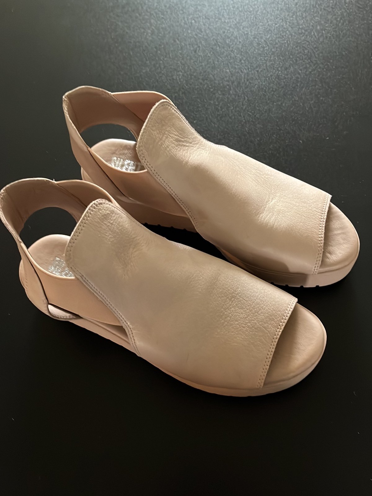 Slent D brand wedge shoe in nude shade