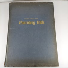 Pages From The Gutenberg Bible Of 42 Lines, 1940 H.W. Wilson, 25 Facsimiles, HC