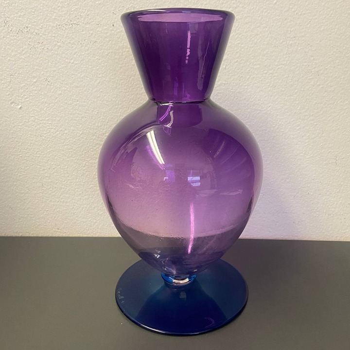 Nunwell Studio Art Glass Vase, Signed, 1991